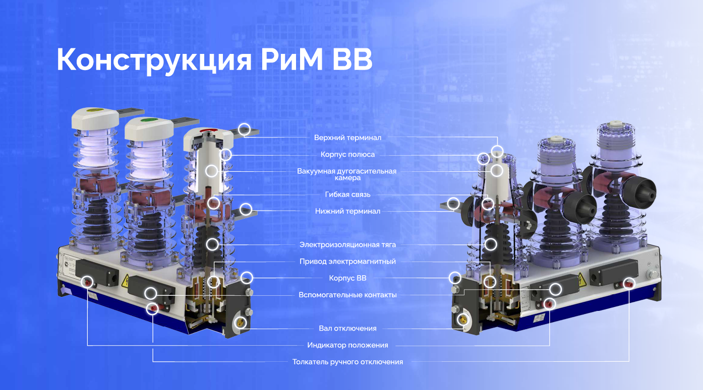 Конструкция вакуумного выключателя